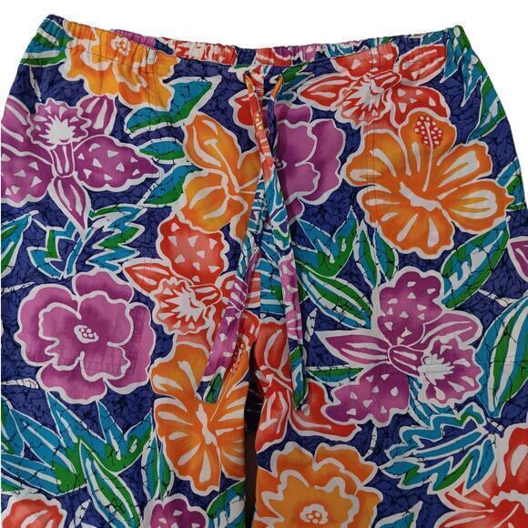 VINTAGE 1980s LIZ CLAIBORNE Shirt Bermuda‎ Shorts SET Modern Size Large Floral - Picture 4 of 15